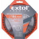EXTOL PREMIUM pilový kotouč s SK plátky, 184x2,2x30mm, 40T, šířka SK plátků 3,2mm – Hledejceny.cz