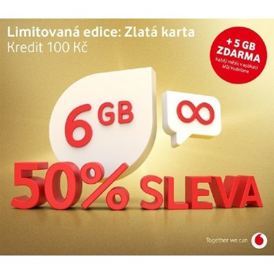 Limitovaná edice Zlatá karta Vodafone – Zboží Mobilmania