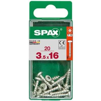 Spax Uni vrut půlkul.hlava T-Star plus T15 4CUT pln.závit Wirox 35 x 16 mm 20 ks – Hledejceny.cz