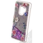 Sligo Liquid Mirror Flower 1 zrcadlový ochranný kryt s přesýpacím efektem třpytek a s motivem pro Samsung Galaxy S9 růžová (pink) – Zboží Živě