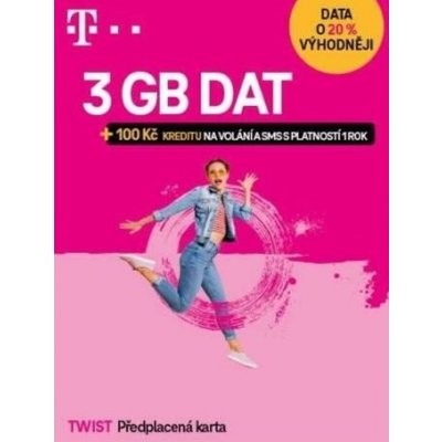 SIM karta T-Mobile Twist 3GB dat + 100Kč kredit – Zboží Živě