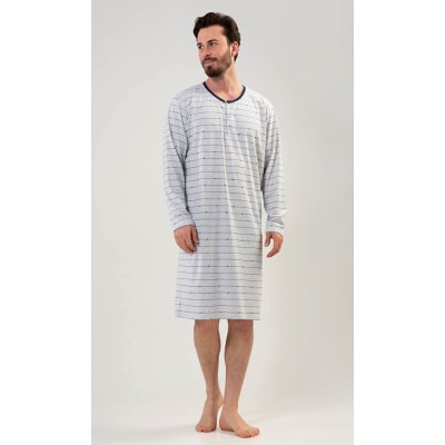 Filip pánská noční košile dl.rukáv šedá – Zboží Mobilmania