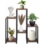 SPRINGOS Kovový stojan na květiny VERDIA 79 cm tmavě hnědý – Zboží Dáma