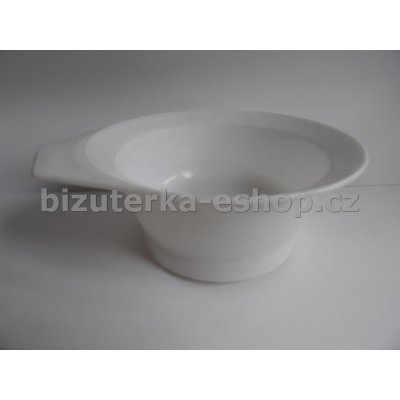 Sibel miska na barvení vlasů s rukojetí 13,5 cm bílá – Zboží Mobilmania