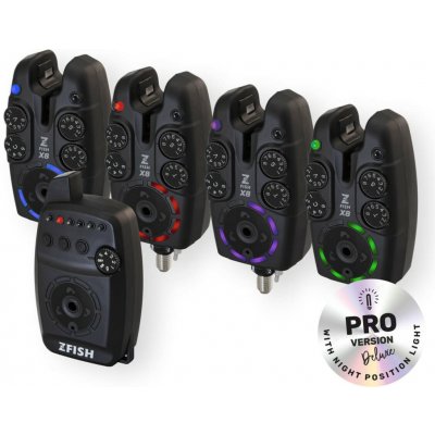ZFISH Sada Hlásičů Bite Alarm Set Zx8 PRO 4+1 – Zboží Mobilmania