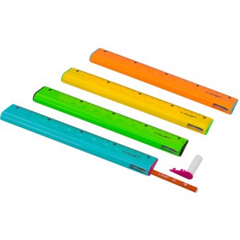 Y-Plus+ Multifunkční pravítko 4v1 s tužkoupryží a ořezávátkem 20 cm různé barvy