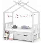 zahrada-XL Rám dětské postele se zásuvkou bílý masivní borovice 70x140 cm – Sleviste.cz