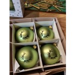 Vánoční koule TETRAO bledá zelená-parohy 8 cm 4ks – Hledejceny.cz
