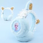 Disney Dětské plyšové klapky Frozen modré s oušky – Sleviste.cz
