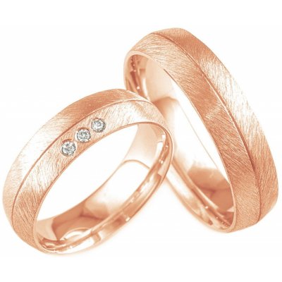 Aumanti Snubní prsteny 13 Zlato červená – Zboží Mobilmania