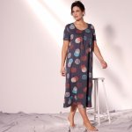 Blancheporte dlouhá s potiskem grafického vzoru antracitová šedá – Sleviste.cz