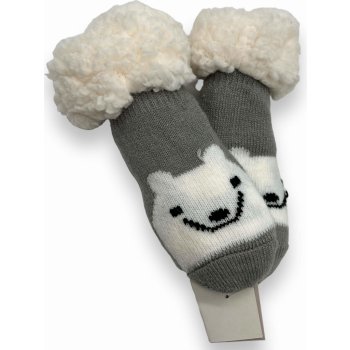 LookeN Chlapecké zateplené ponožky šedé