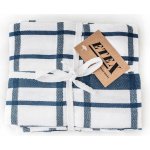 Etex Utěrky z egyptské bavlny U03 modré káro 50 x 70 cm 3 ks – Hledejceny.cz