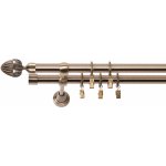 Dekodum Dvouřadá Garnýž Odeon 19/19 mm starožitné zlato 240 cm – HobbyKompas.cz