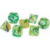 Příslušenství ke společenským hrám Chessex set 7 kostiček Spring/White Luminary