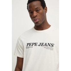 Pepe Jeans bavlněné tričko DYLAN TEE béžová s potiskem PM509728