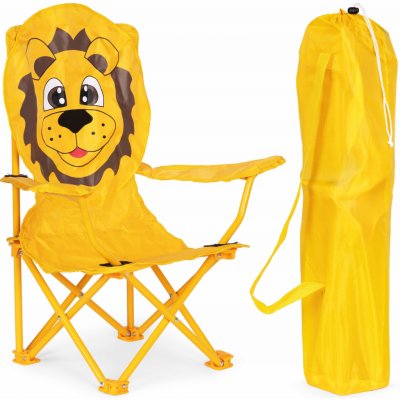 Cestovní židle s opěrkou zad ModernHome WR1490 LION žlutá