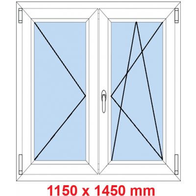 Soft Dvoukřídlé plastové okno 115x145 cm O+OS Bílá – Zbozi.Blesk.cz