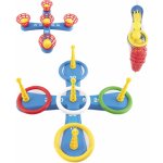 Teddies Házecí hra plast kříž s kruhy + košíčky s míčky – Zboží Mobilmania