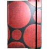 Poznámkový blok Ivana Kohoutová zápisník s gumičkou A5 145 x 210 mm černý s červenými koly