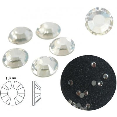 EXPA nails Kamínky Swarovski Krystal 1,5 mm 100 ks – Zboží Mobilmania