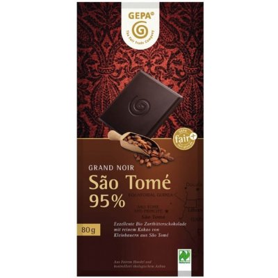 Gepa Bio hořká 95 % Sao Tomé, 80 g