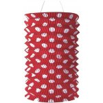 Anděl Lampion válec - červený s puntíky - 15 x 22 x 15 cm - 9262 – Zboží Mobilmania
