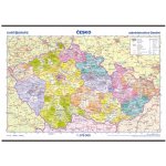 Kartografie PRAHA, a. s. Česko – administrativní členění – školní nástěnná mapa – Hledejceny.cz