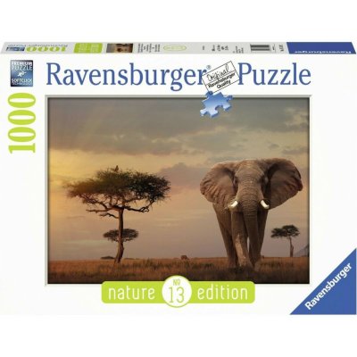 Ravensburger Nature Edice Sloni v národním parku Massai Mara 1000 dílků – Sleviste.cz