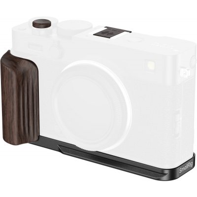 SmallRig 6237 L-Shaped Mount Plate with Wooden Handle for FUJIFILM X-E5 (Ebony, Black) – Zboží Mobilmania