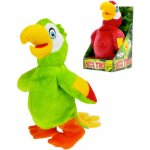 Mikro Papoušek plyšový chodící a opakující slova 20 cm na baterie – Zboží Dáma