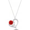 Náhrdelník Olivie Stříbrný růže & srdce 5336