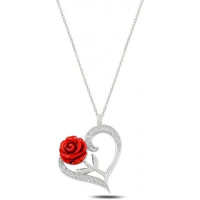 Olivie Stříbrný růže & srdce 5336 – Zboží Mobilmania