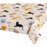 Bellatex Ubrus Adéla Kočička žlutá šedá černá 100x100 cm