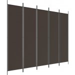 vidaXL 5 ks Hnědý skládací paraván 250 x 200 cm Látka – Zboží Dáma vidaXL 5 ks Hnědý skládací paraván 250 x 200 cm Látka – Zboží Dáma
