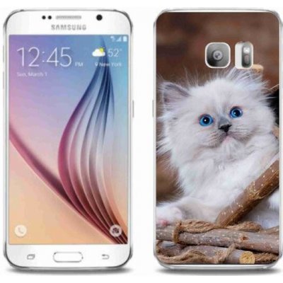 Pouzdro mmCase Gelové Samsung Galaxy S6 Edge - bílé kotě – Zboží Mobilmania