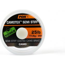 Fox šňůra Camotex Semi Stiff Camo 20m 25lb