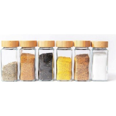 usporadejto.cz Sada 6ks kořenek hranatých s bambusovým víčkem DECOR 6 x 120 ml – Sleviste.cz