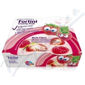 FORTINI CREAMY FRUIT MULTI FIBRE ČERVENÉ OVOCE POR SOL 4X100G