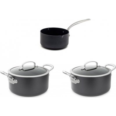GreenPan Sada hrnců Barcelona Black 3 ks – Hledejceny.cz
