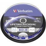 Verbatim BD-R 25GB 4x, M-Disc, printable, cakebox, 10ks (43825) – Sleviste.cz