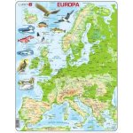 Larsen Skládačka Topografická mapa Evropy 87 dílků – Hledejceny.cz