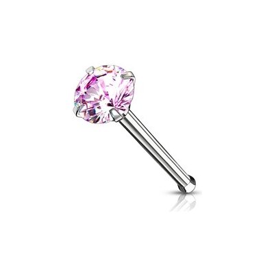 Šperky4U piercing do nosu růžový zirkon N0132P-025 – Zboží Dáma