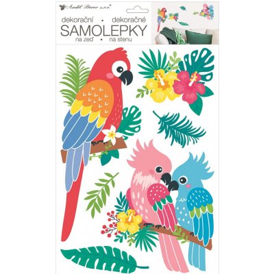 Anděl Samolepka na zeď papoušci 24 x 42 cm 10488 – Sleviste.cz
