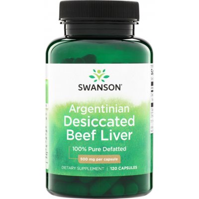 Swanson Beef Liver 500 mg 120 kapslí – Hledejceny.cz
