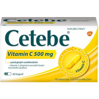 Cetebe vitamin C 500 mg s postupným uvolňováním 30 kapslí