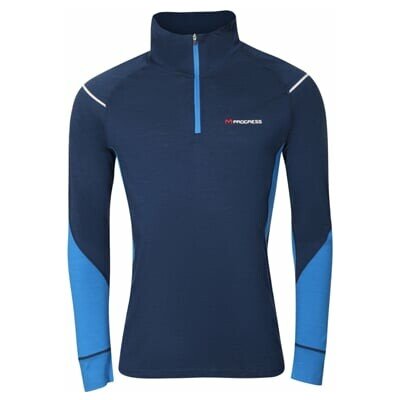 MW NRZ 170 pánský funkční merino rolák s krátkým zipem tm.modrá/modrá – Zboží Dáma