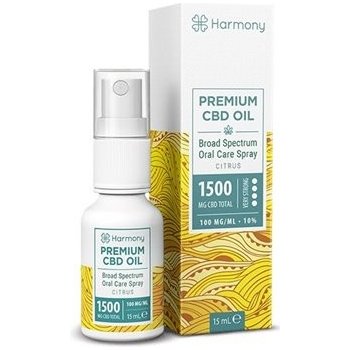 Harmony CBD olej ve spreji 1500 mg 15 ml Citrus