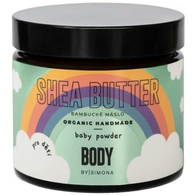 Beauty By Simona Body By Simona BABY POWDER Organické ručně vyráběné bambucké máslo pro děti 250ml – Zboží Dáma