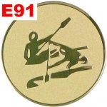 Emblém E91 VESLOVÁNÍ umístění na sportovní pohár nebo medaili 50 mm – Zboží Dáma